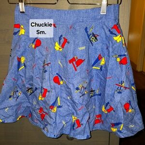 "Chuckie" Insipred Blue Patterned Women's Skirt
